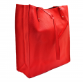 181302 - RED LEATHER SHOPPING BAG